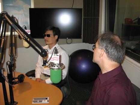 Guangcheng in The Takeaway's studio. Guangcheng in The Takeaway's studio.